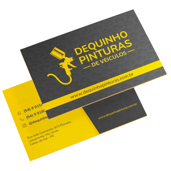 Identidade visual Dequinho Pinturas — cartão de visita criado pela Kode Studio