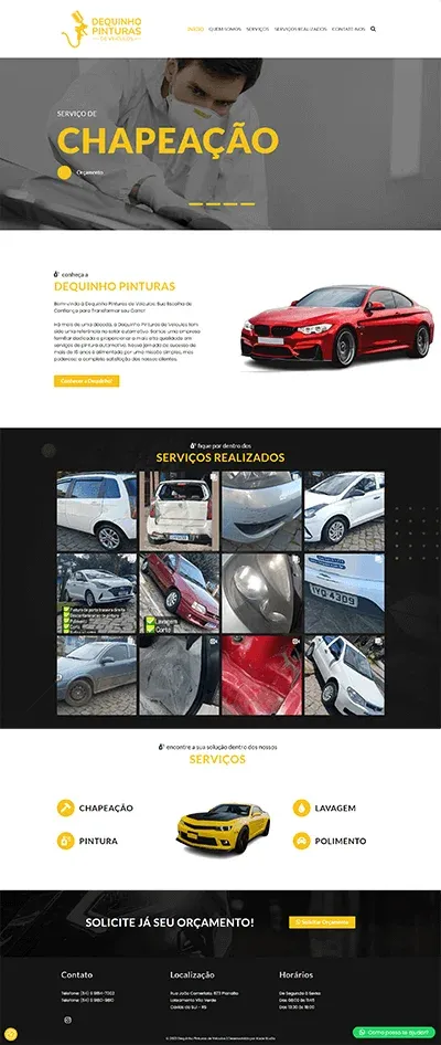 Site Institucional Dequinho Pinturas — projeto Kode Studio